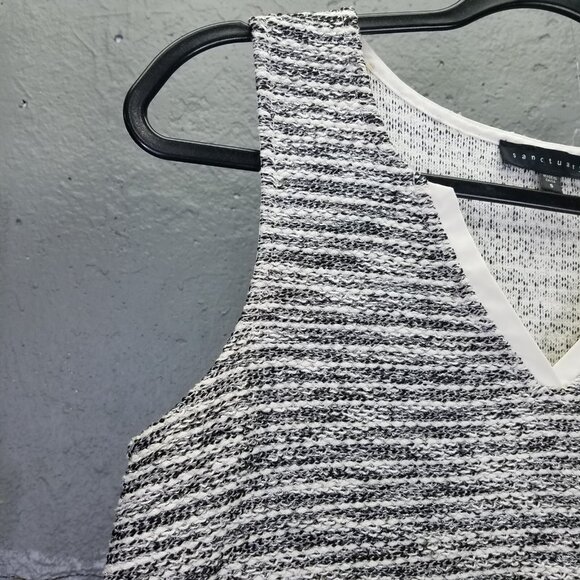 Sanctuary Vest Tank Top Women S Mixed Media Pullover Grey Tweed Sheer Hi-Low Hem - Picture 3 of 12